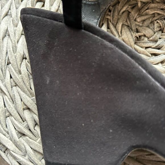 Madden Girl Women’s Black Chunky Platform Wedge Heels with Black Strap Size 7.5 - Picture 7 of 13